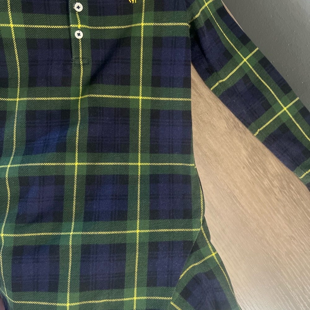 POLO RALPH LAUREN
Kids' Plaid Stretch Mesh Polo Dress In St Andrew Gordon - Picture 9 of 16